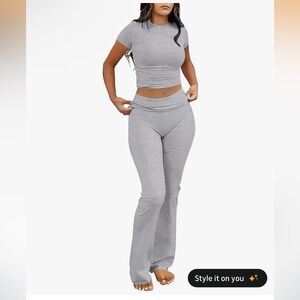 Gray Women's Two-Piece Set